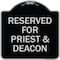 Signmission Reserved for Priest & Deacon Heavy-Gauge Aluminum Architectural Sign, 18" x 18", BS-1818-23179 A-DES-BS-1818-23179 - alternate 1
